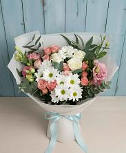 Букет цветов из:  Розы, Лизиантусы и Хризантемы #REPLACE_PRED# Вязовой