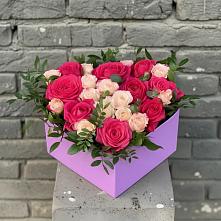 Цветочная композиция из Розы в коробке в Вязовой