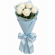 Букет 5 Белых роз Проуд в Вязовой