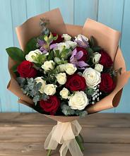 Букет цветов из:  Розы и Альстромерии в Вязовой