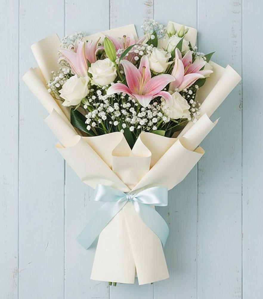 Букет цветов из: Лилии в Вязовой