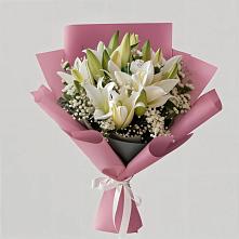 Букет цветов из:  Лилии в Вязовой