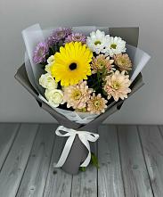 Букет цветов из:  Розы, Герберы и Хризантемы #REPLACE_PRED# Вязовой