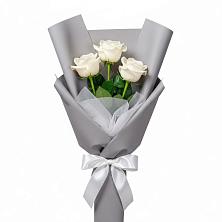 Букет 3 белые розы в Вязовой