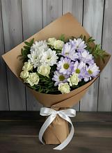 Букет цветов из:  Хризантемы и Розы в Вязовой