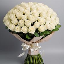 Букет 101 беля роза Белоснежка в Вязовой