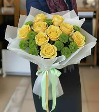 Букет цветов из:  Хризантемы и Розы в Вязовой