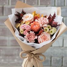 Букет цветов из:  Гвоздики, Хризантемы и Розы в Вязовой