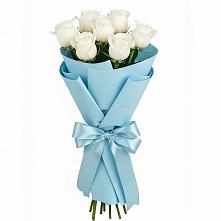 Букет 7 белых роз Проуд в Вязовой