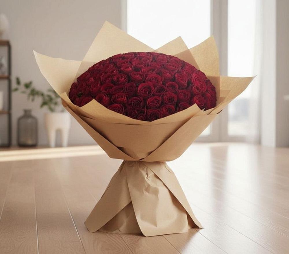 Букет 101 Красная роза в Вязовой