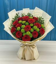 Букет цветов из:  Розы и Хризантемы в Вязовой