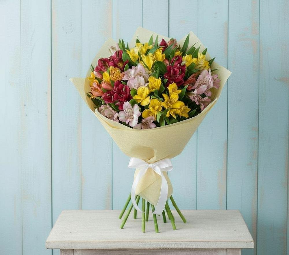 Букет цветов из: Альстромерии в Вязовой