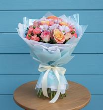 Букет цветов из:  Хризантемы и Розы в Вязовой