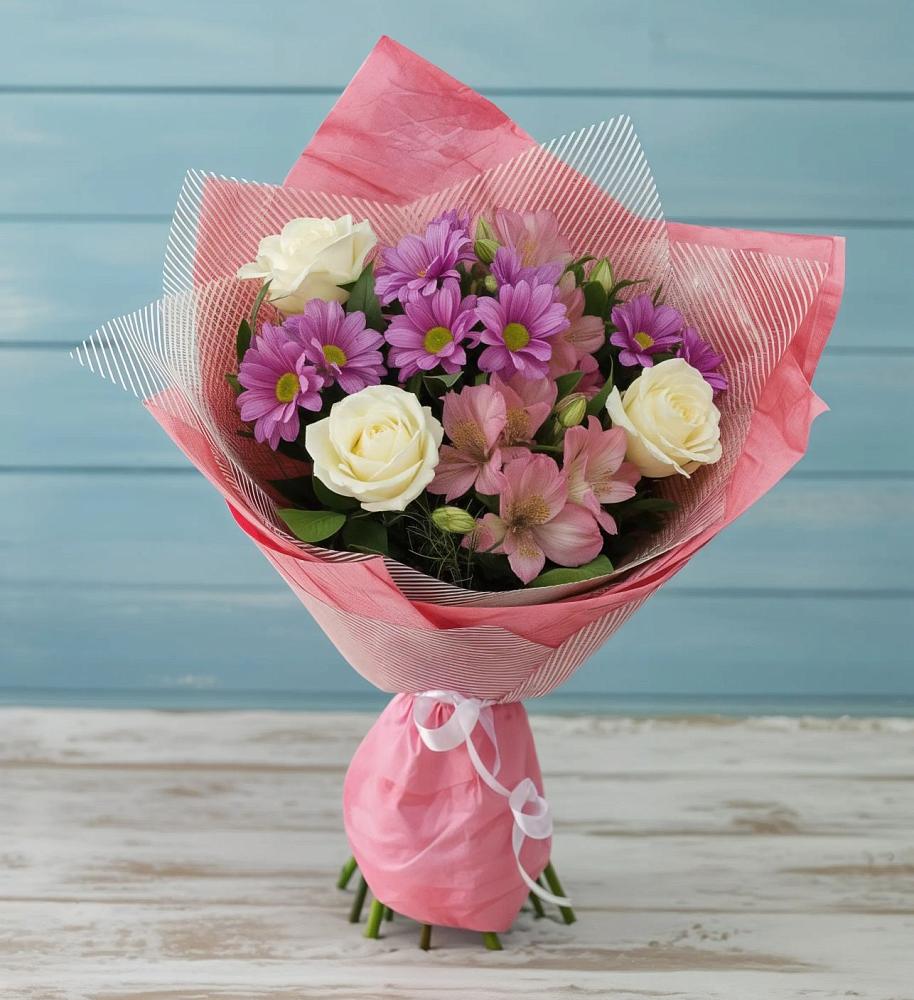 Букет цветов из: Герберы в Вязовой