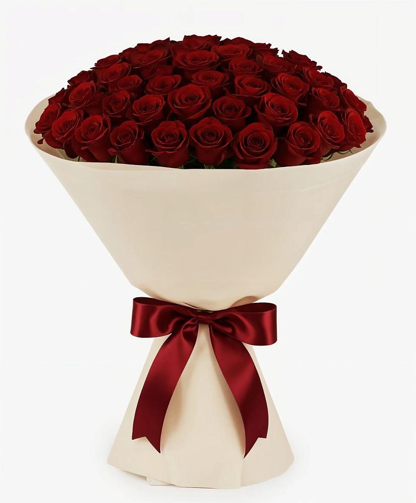 Букет 101 Бордовая роза Блэк Бакарра в Вязовой