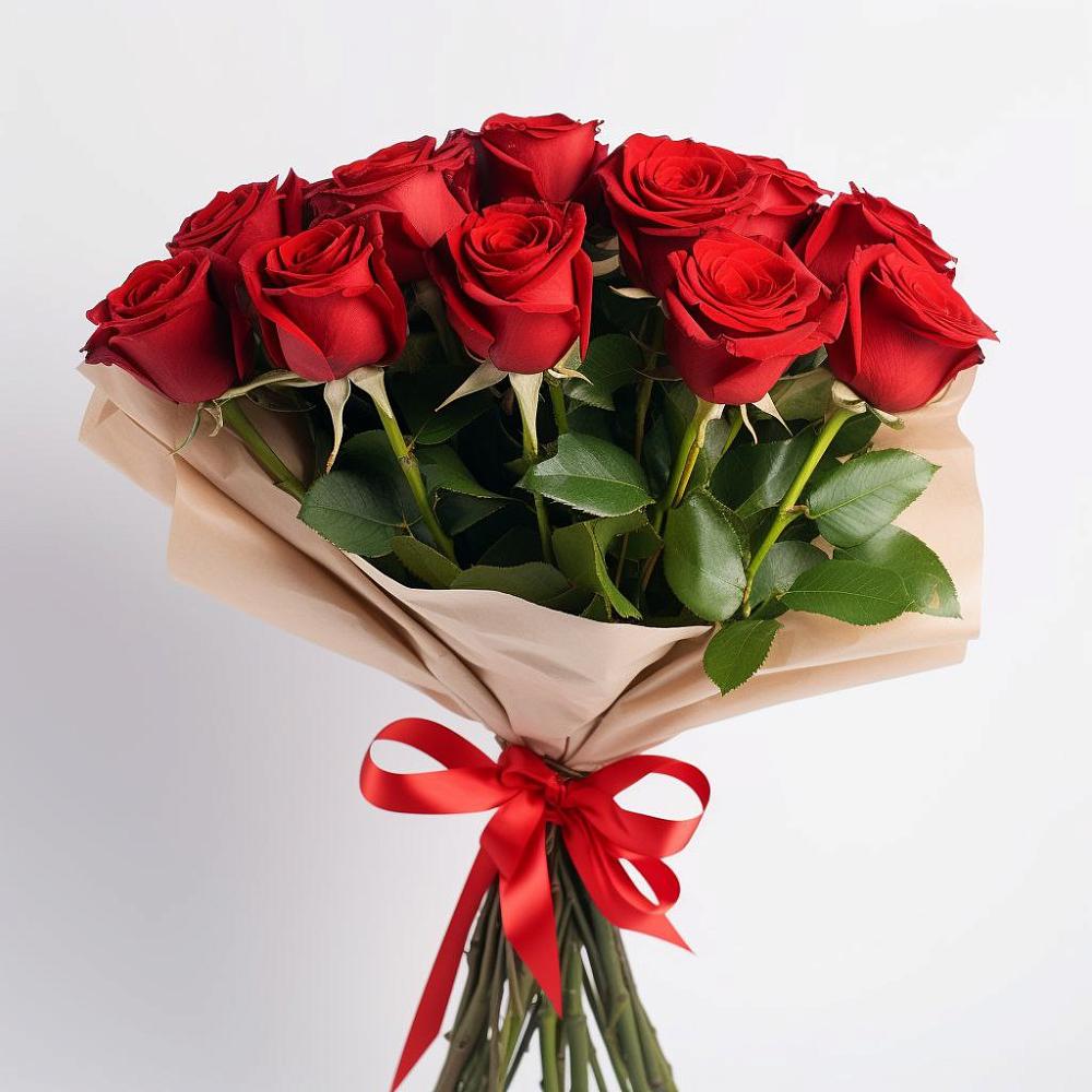 Букет 11 Красных роз Эдлесс Лав в Вязовой