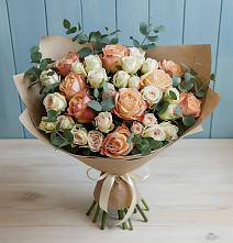 Букет цветов из:  Альстромерии и Розы в Вязовой